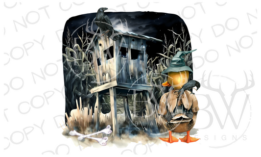 Scarecrow Duck Hunting Halloween Digital Download PNG