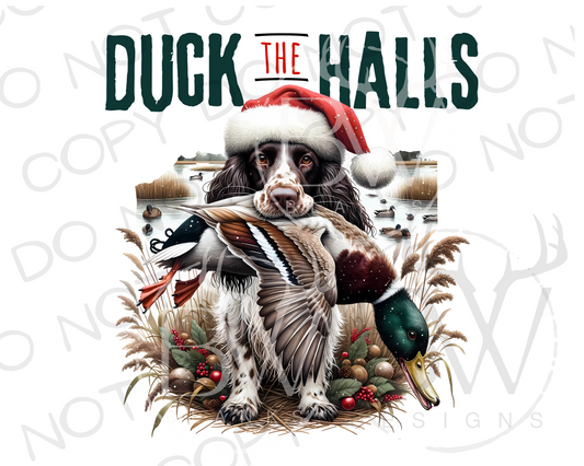 Duck the Halls Duck Hunting Christmas Digital Download PNG