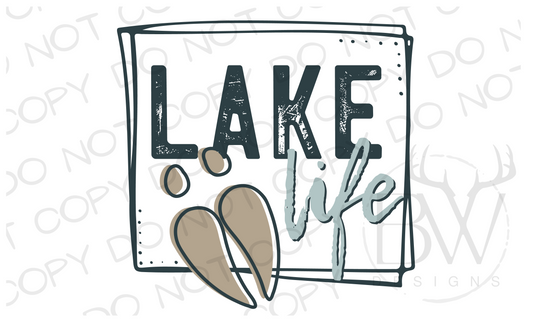 Lake Life Summer Digital Download PNG