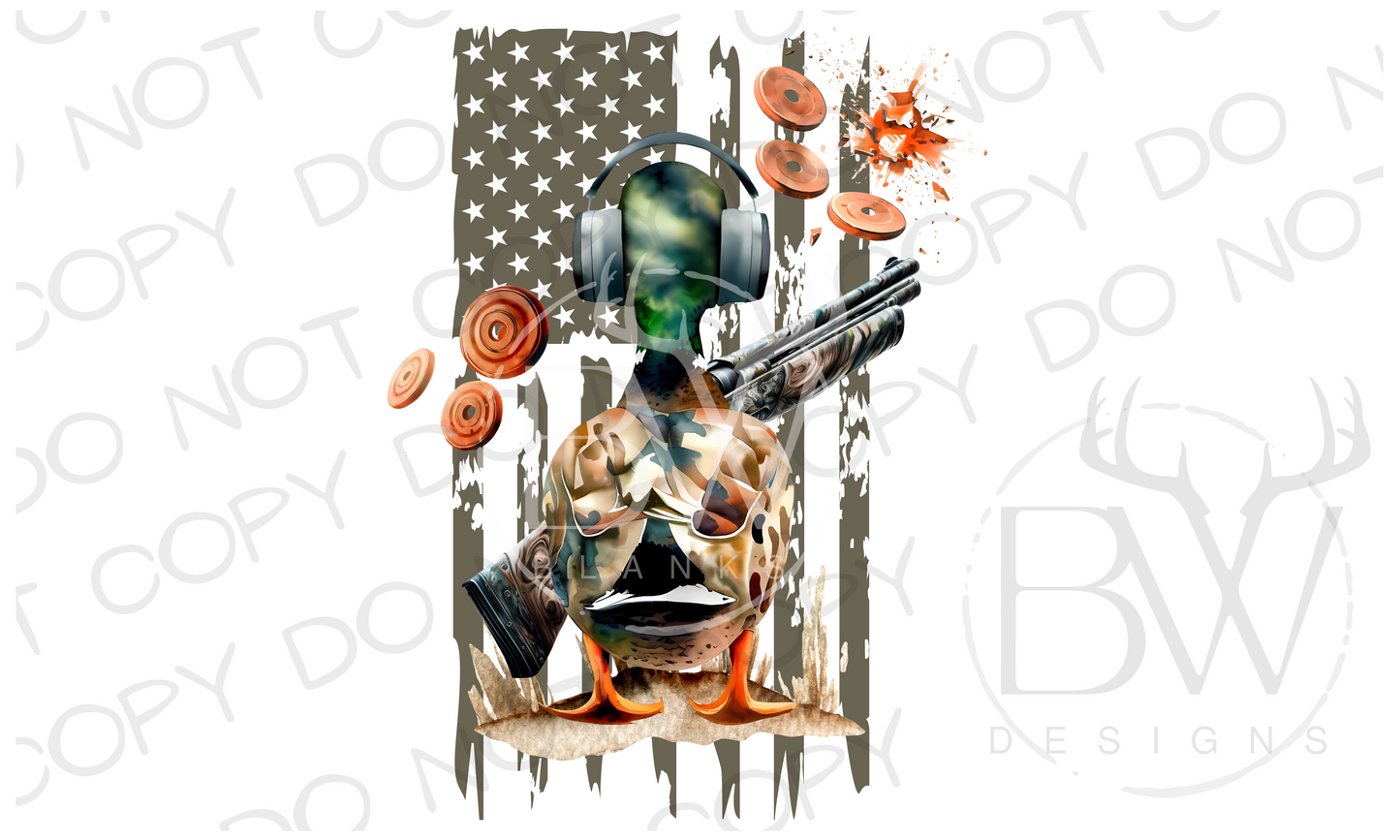 Trap Shooting Duck Digital Download PNG