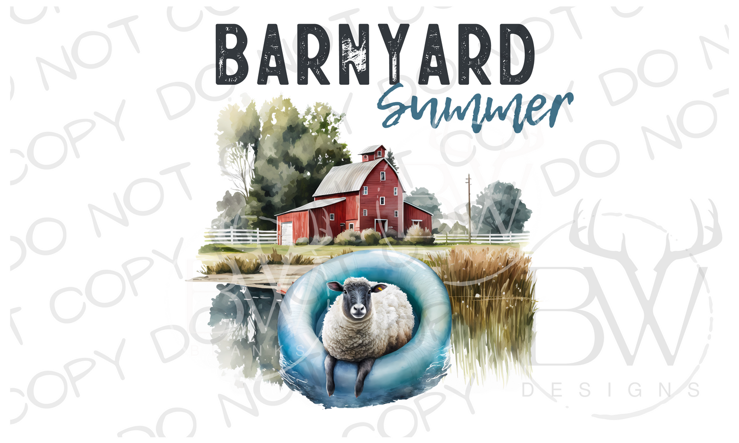 Barnyard Summer Farm Digital Download PNG