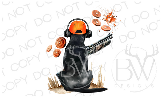 Trap Shooting Hunting Dog Digital Download PNG