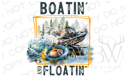 Boatin' & Floatin' Summer Digital Download PNG