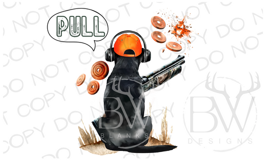 Pull Trap Shooting Hunting Dog Digital Download PNG