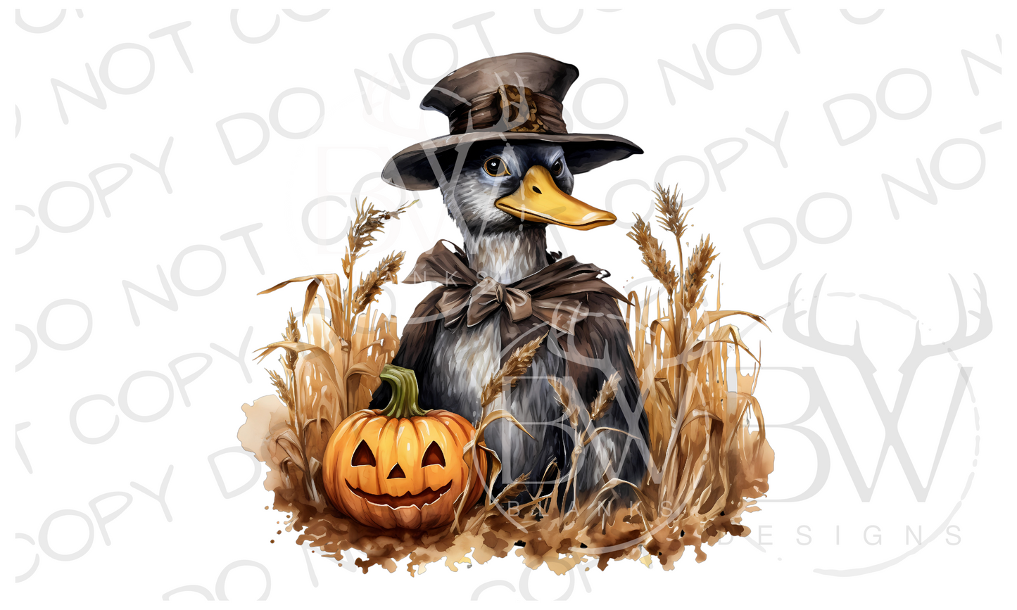 Scarecrow Duck Hunting Halloween Digital Download PNG