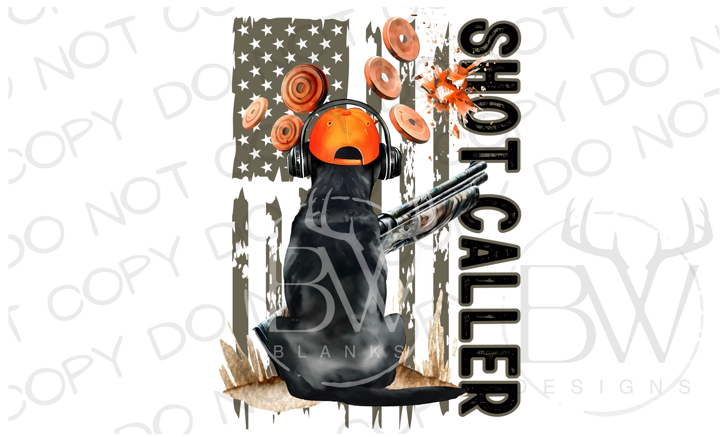 Shot Caller Trap Shooting Hunting Dog Digital Download PNG