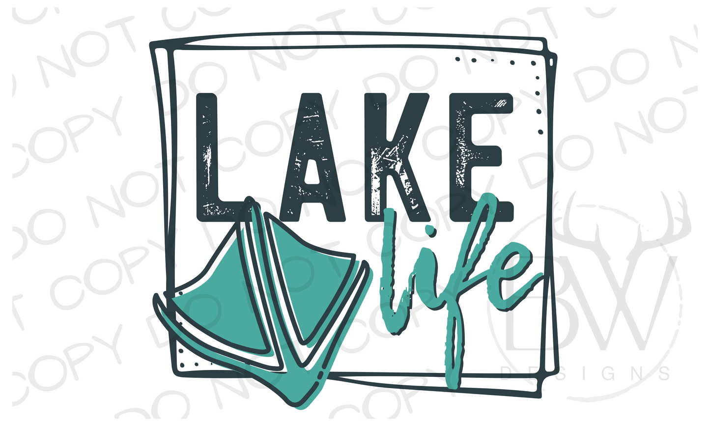 Lake Life Summer Digital Download PNG