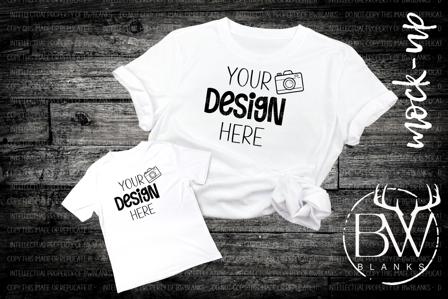 White T-Shirt Lay Flat Mockup | Family Mockup