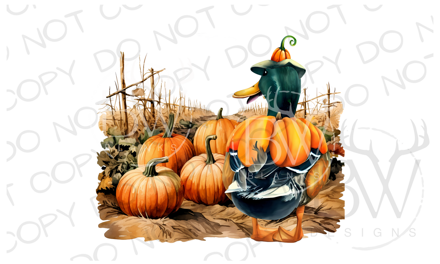 Pumpkin Patch Duck Hunting Halloween Digital Download PNG