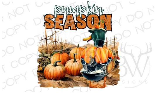 Pumpkin Season Duck Hunting Halloween Digital Download PNG