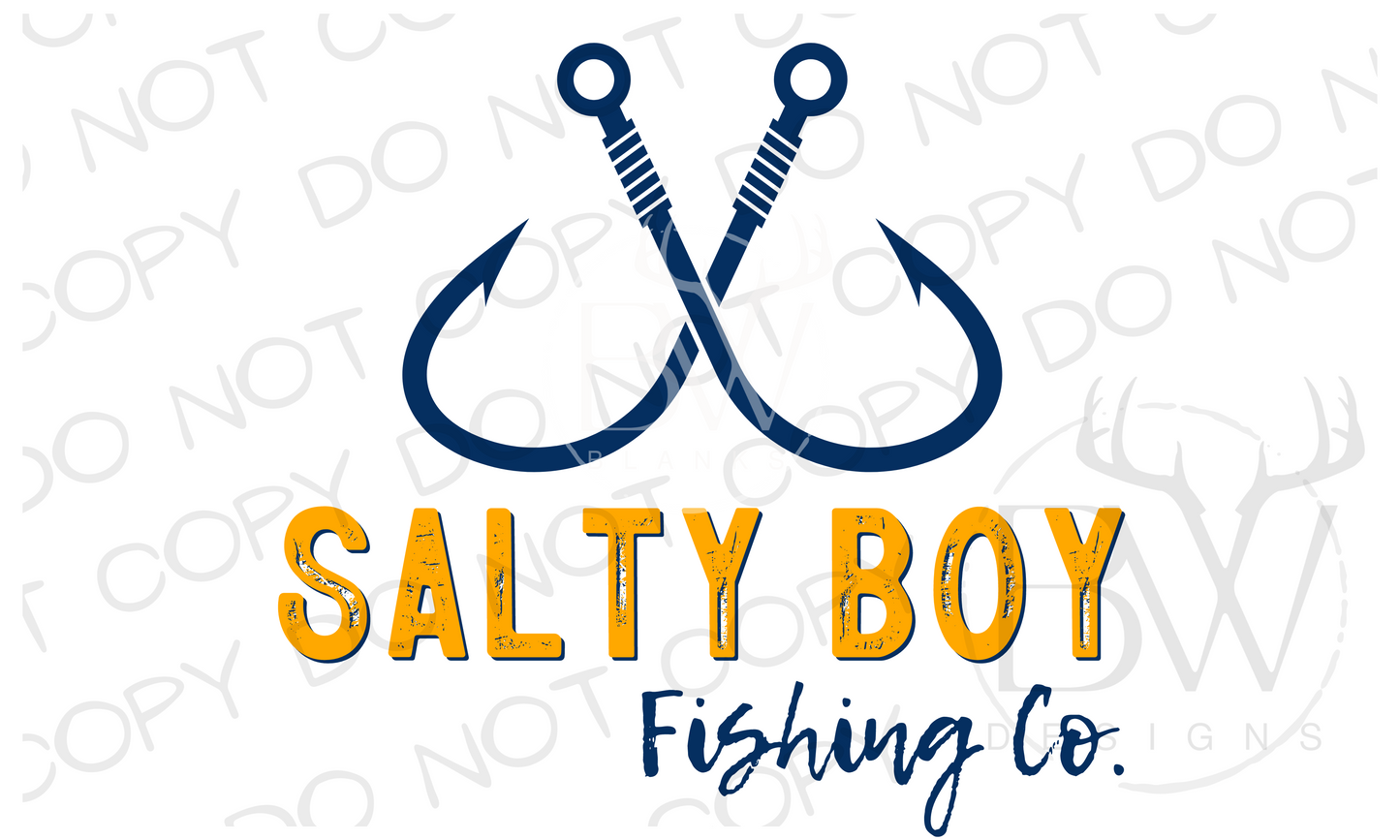 Salty Boy Fishing Co. Fishing Digital Download PNG