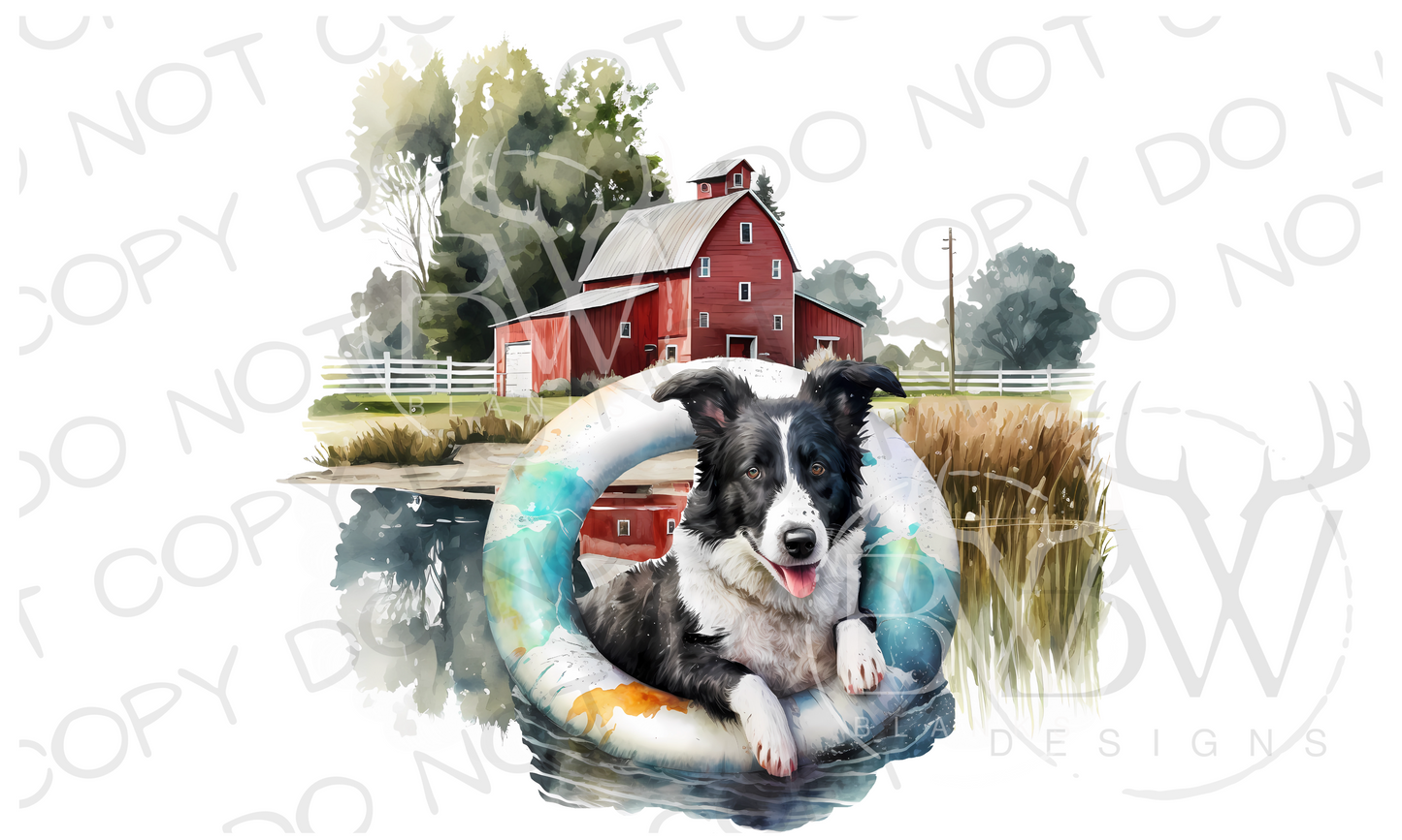 Barnyard Summer Farm Digital Download PNG