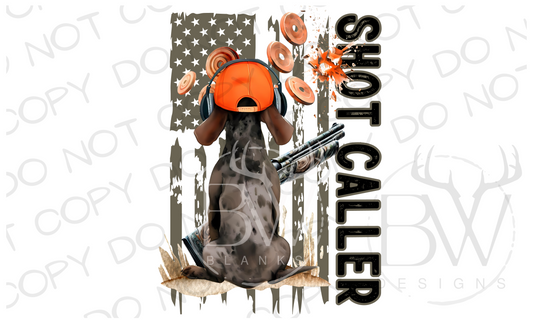 Shot Caller Trap Shooting Hunting Dog Digital Download PNG