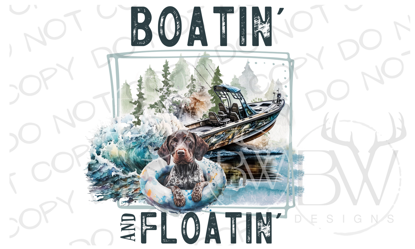 Boatin' & Floatin' Summer Digital Download PNG