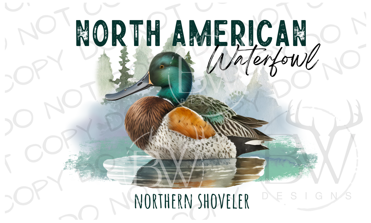 North American Waterfowl Duck Hunting Digital Download PNG