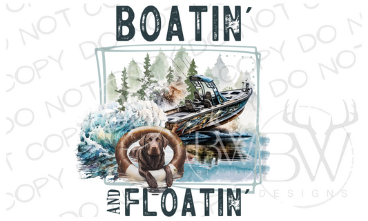 Boatin' & Floatin' Summer Digital Download PNG