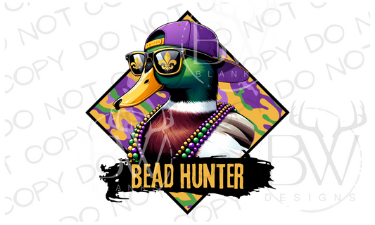 Bead Hunter Mardi Gras Duck Hunting Digital Download PNG
