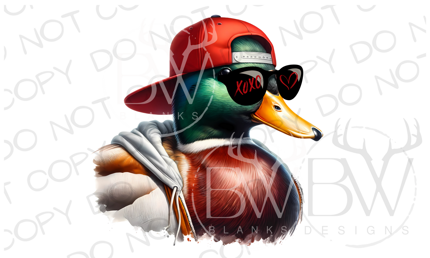 Duck Hunting Valentine's Day Digital Download PNG