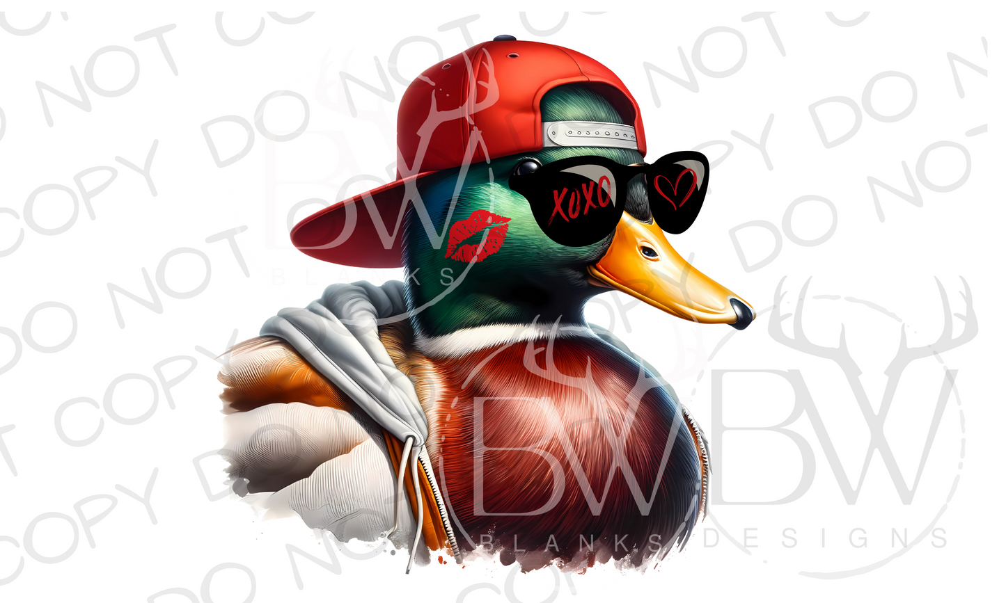 Duck Hunting Valentine's Day Digital Download PNG