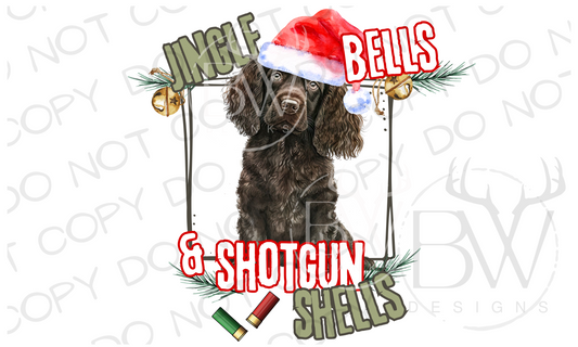 Jingle Bells Shotgun Shells Hunting Christmas Digital Download PNG