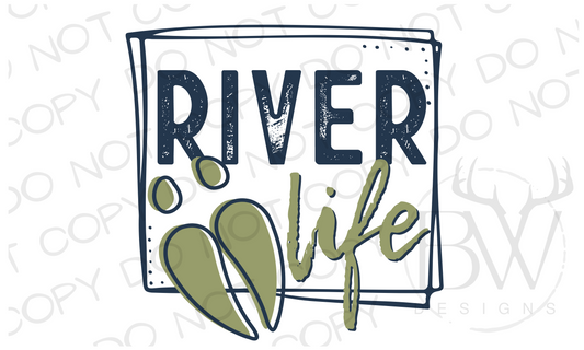 River Life Deer Hunting Digital Download PNG