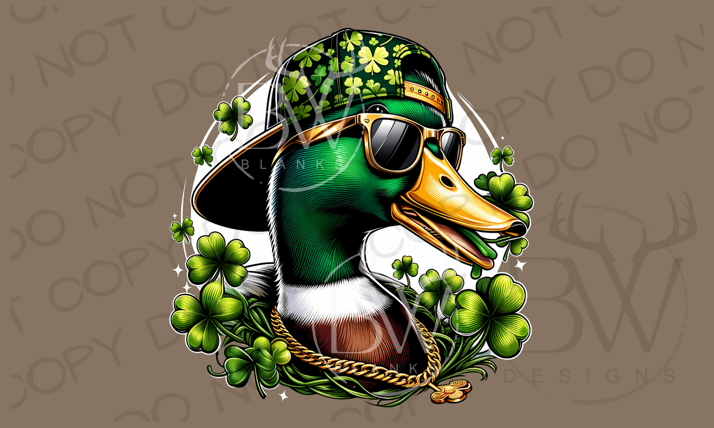 St. Patrick's Day Duck Hunting Digital Download PNG