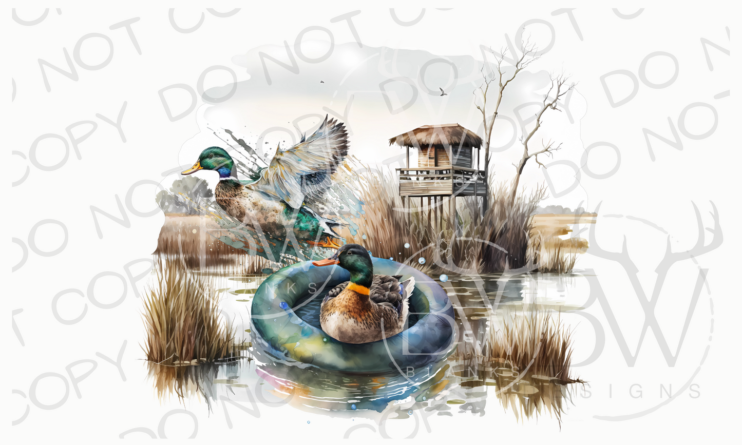 Summer Duck Hunting Digital Download PNG