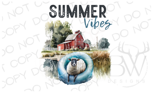 Barnyard Summer Farm Digital Download PNG