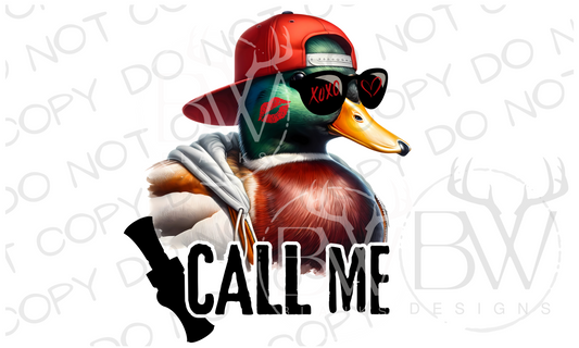 Call Me Duck Hunting Valentine's Day Digital Download PNG