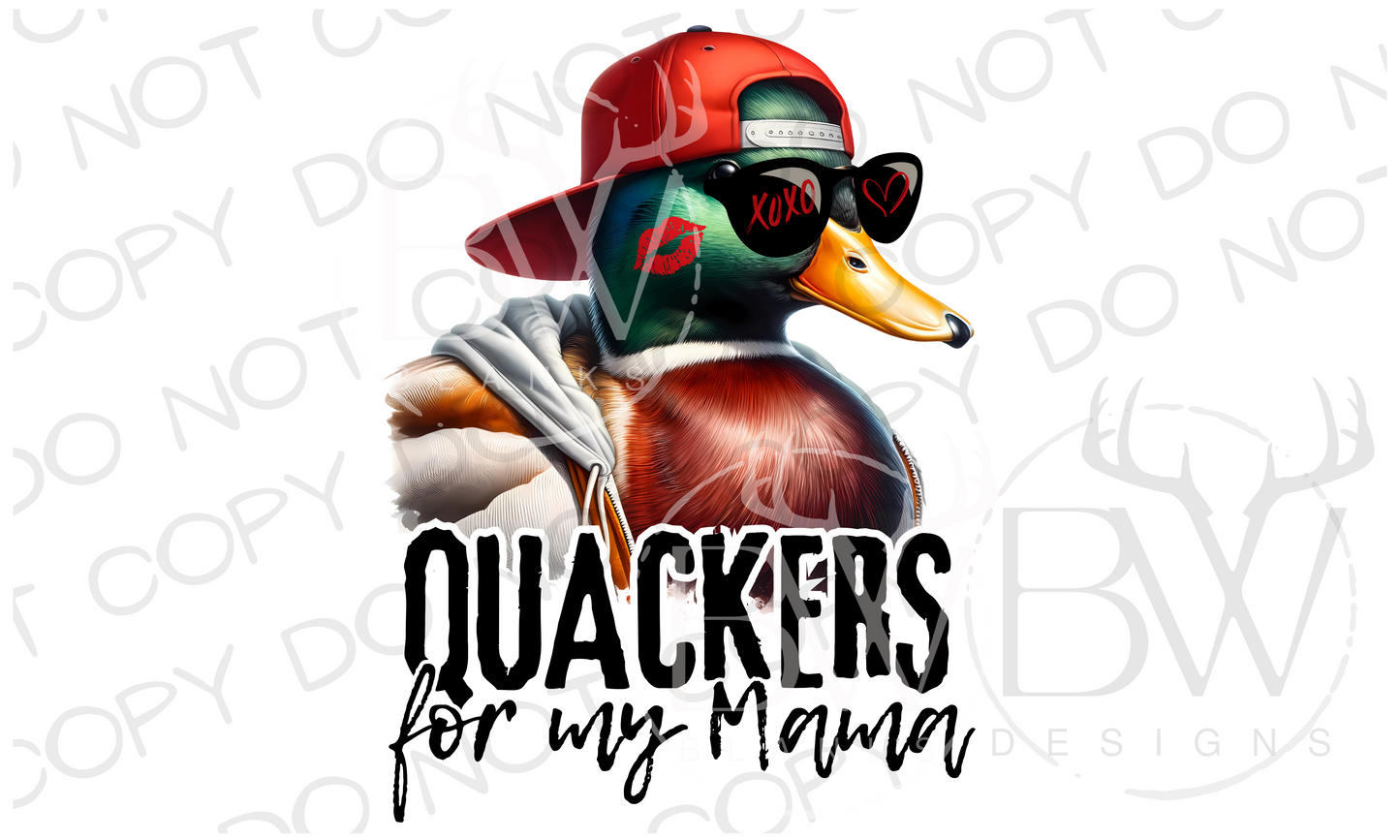 Quackers for my Mama Duck Hunting Valentine's Day Digital Download PNG