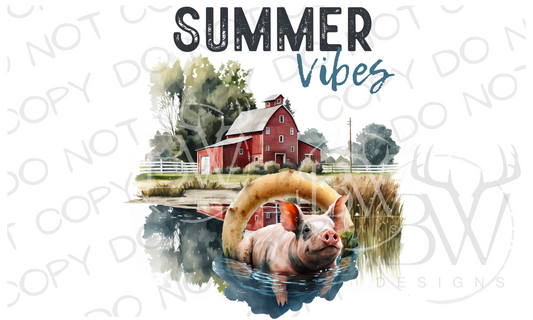 Barnyard Summer Farm Digital Download PNG