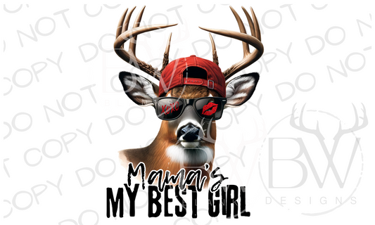 Mama's My Best Girl Deer Hunting Valentine's Day Digital Download PNG