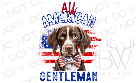 All American Gentleman German Short-haired Pointer Hunting Dog Digital Download PNG