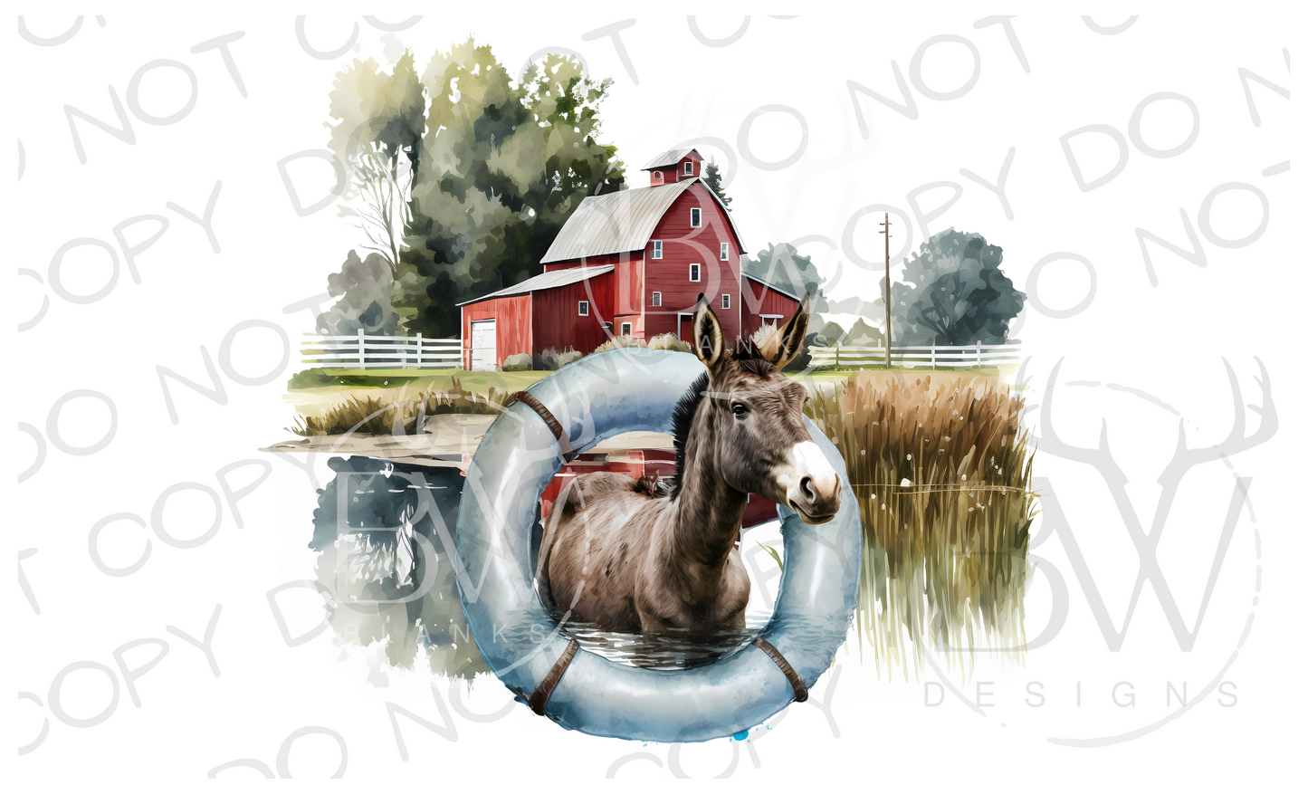 Barnyard Summer Farm Digital Download PNG