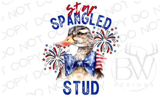 Star Spangled Stud Mallard Duck Hunting Digital Download PNG