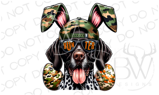 Egg Hunter Easter Duck Hunting Digital Download PNG