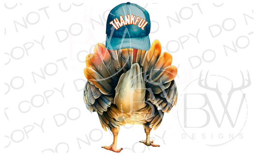 Thankful Turkey Thanksgiving Digital Download PNG