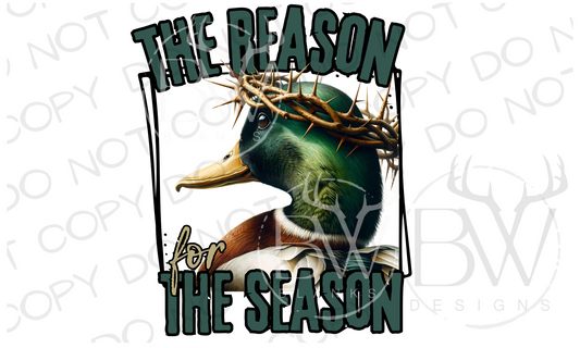 The Reason for the Season Mallard Bible Verse Duck Hunting Digital Download PNG