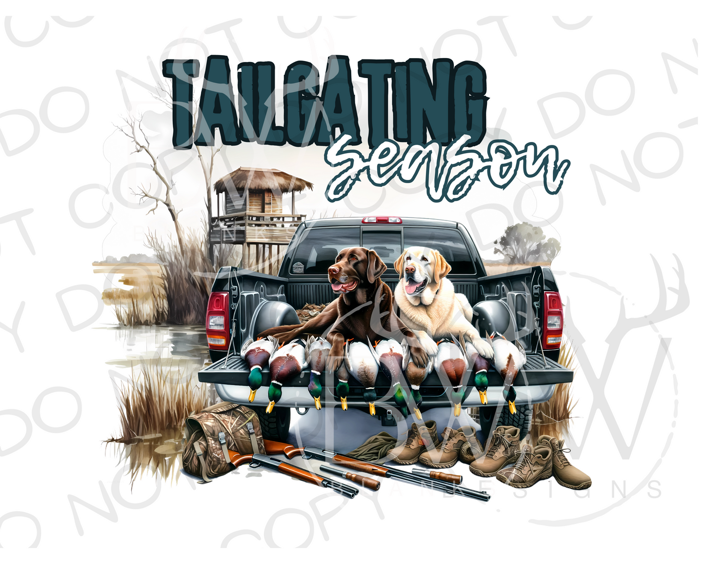 Tailgating Season Duck Hunting Digital Download PNG