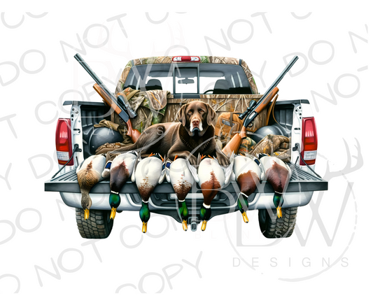 Duck Hunting Truck Duck Hunting Digital Download PNG