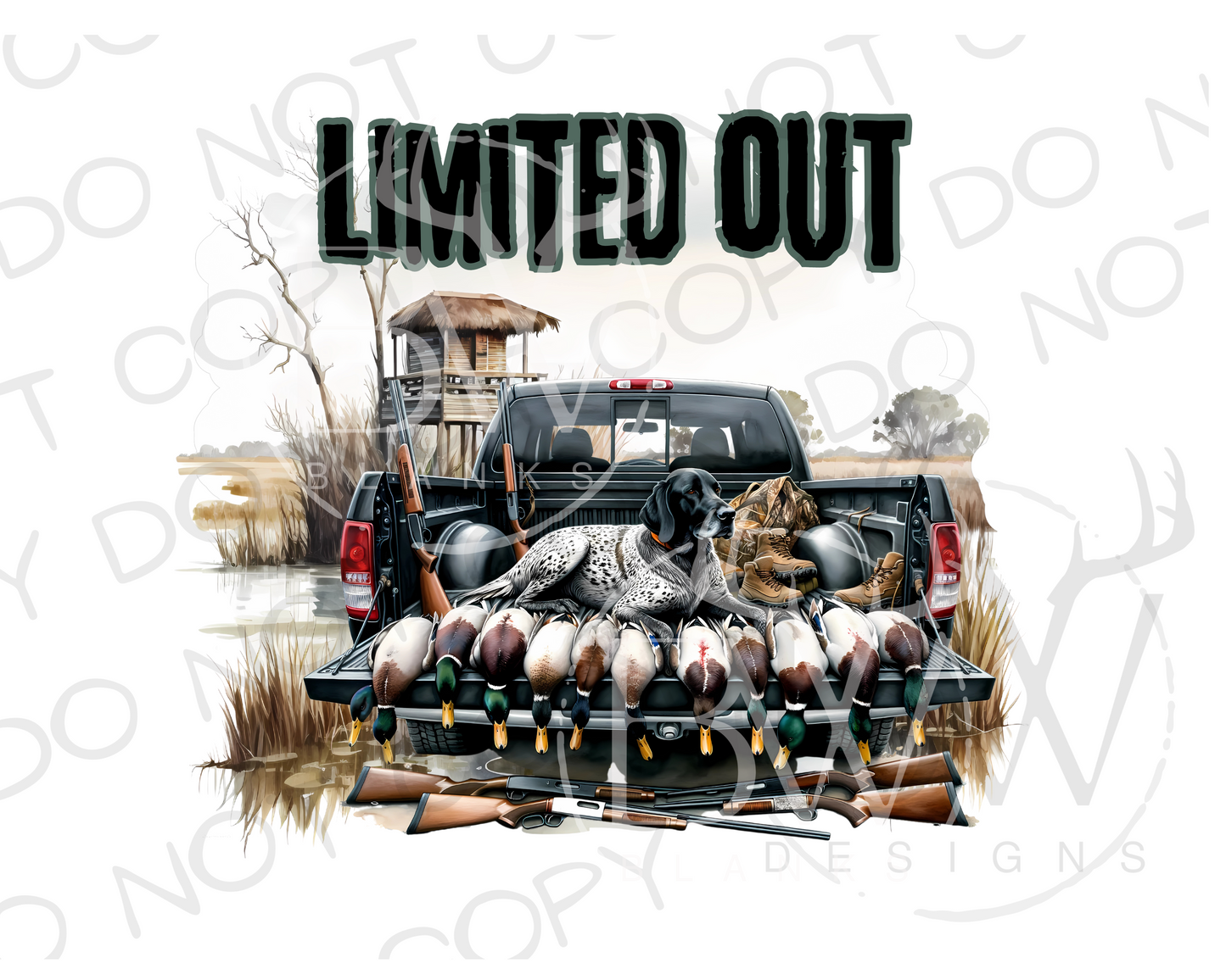 Limited Out Duck Hunting Digital Download PNG