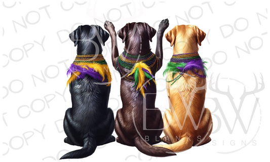 Mardi Gras Hunting Dogs Digital Download PNG