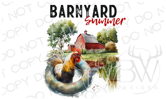 Barnyard Summer Farm Digital Download PNG