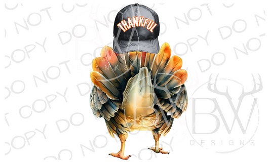 Thankful Turkey Thanksgiving Digital Download PNG