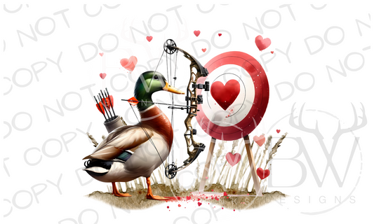 Copy of Valentine Mallard Duck Hunting Valentine's Day Digital Download PNG