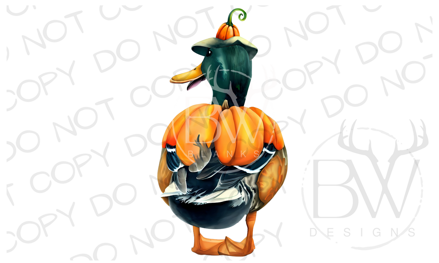 Pumpkin Duck Hunting Halloween Digital Download PNG