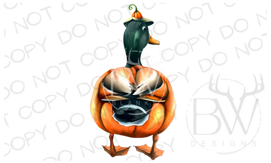 Pumpkin Duck Hunting Halloween Digital Download PNG