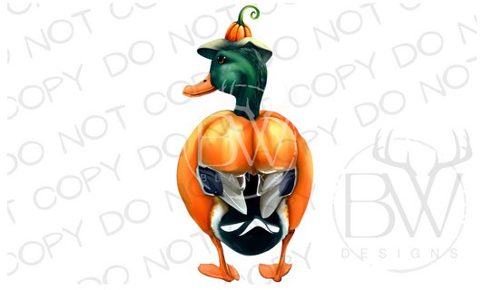 Pumpkin Duck Hunting Halloween Digital Download PNG