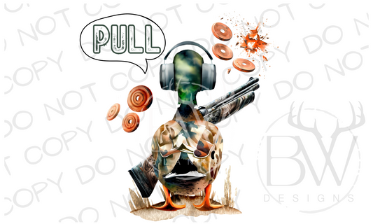 Pull Trap Shooting Duck Digital Download PNG