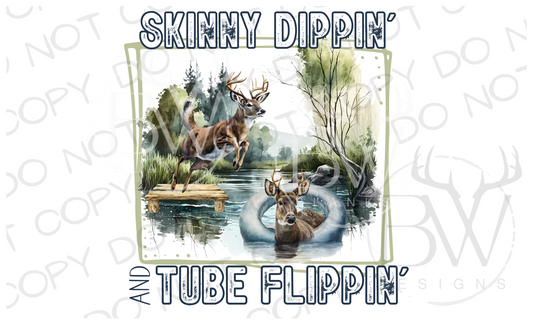 Skinny Dippin' & Tube Flippin' Summer Digital Download PNG